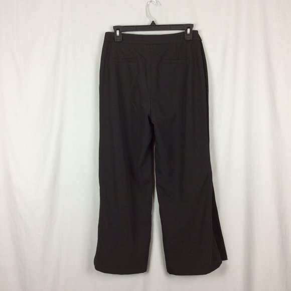 NWOT Wide Leg Trousers English Factory High Rise Snapside Black Modern Career S - Picture 3 of 13